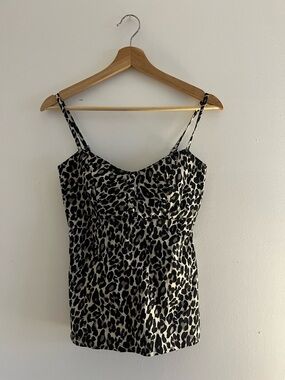 Leopard bustier style top